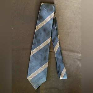 Giorgio Armani, 100% Silk, Navy Blue Striped Tie